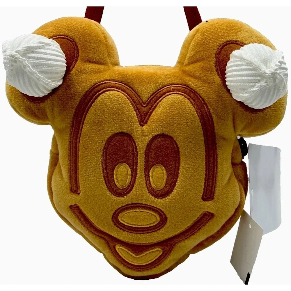 Japan Tokyo Disney Resort Mickey Waffle Crossbody Bag Pouch